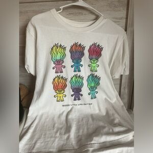 Good Luck Trolls, 60th Anniversary Unisex Trolls Graphic T-shirt Size M